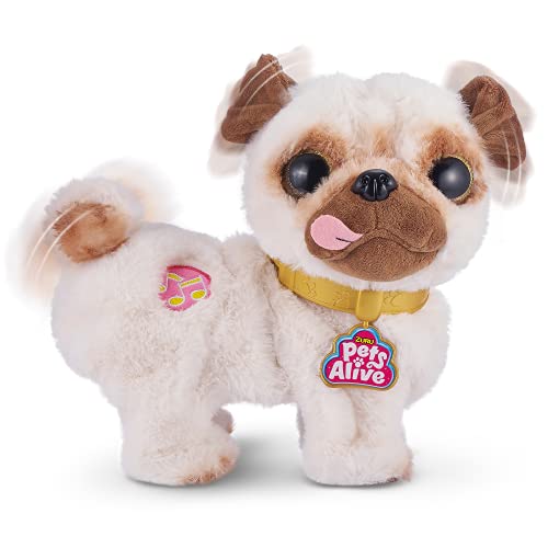 Pets Alive 9521 Poppy The Booty Shakin’ Pug – Interactive Dancing Plush Puppy By Zuru Robotic Realistic Soft Dog Stuffed Animal Toy thumb #6