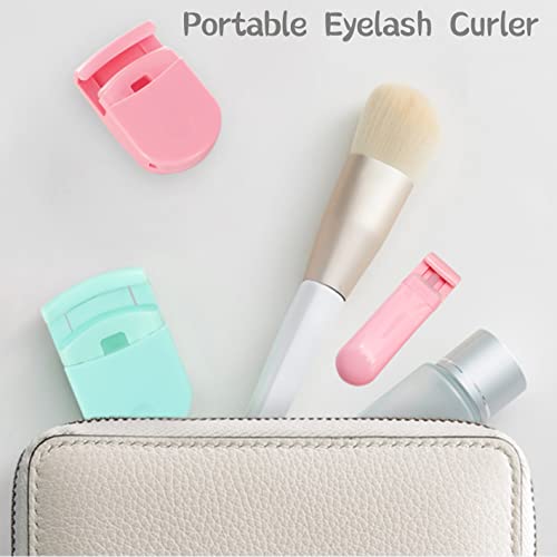 Whalrace Eyelash Curlers, Portable Lash Curler, 1Pcs Mini Eyelash Curler And 1Pcs Partial Eyelash Curler, Natural And Long Lasting Travel Eyelash Curler For Women(Pink Round) #TOP6
