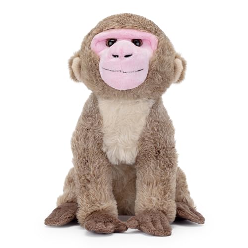 Peluche en Makak japonais écoresponsable de 22 cm : cadeau de naissance doux pour nouveau-né