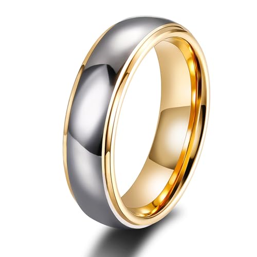 Anneau Bicolore Courbe en tungstène KnSam le cadeau idéal pour homme