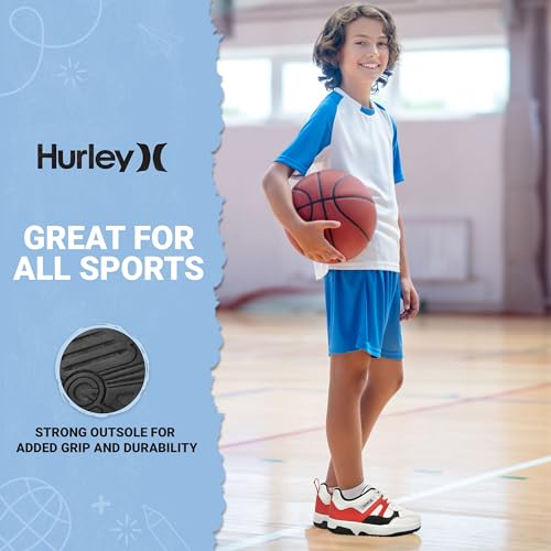 Hurley Kids' Jason Low Cut Sneakers, Lace Up Sneaker Shoes for Kids, Sports Shoes for Boys and Girls, Padded Sneakers with Durable Outsoles, Basketball Shoes for Kids4