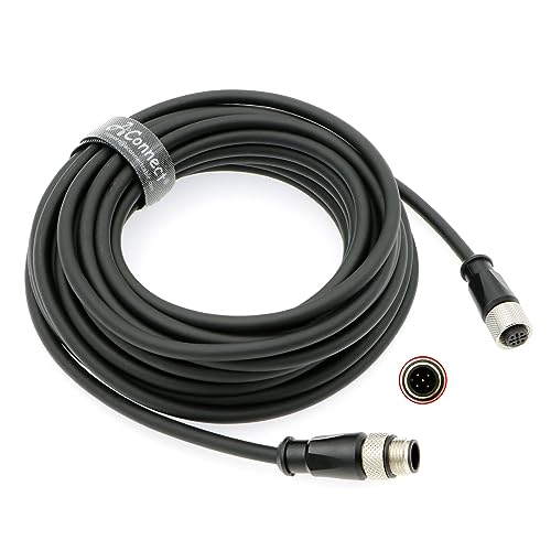 Cable M12 A Code 5 Pin de 8 metros instalado en módulos de bus de campo para automatización real