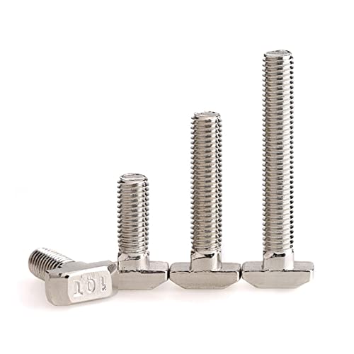 CONPHERON 20 Stück Hammerkopfschrauben M6x20mm Europäische Norm T-Schrauben für Aluminiumprofil 20/30/40/45 Series