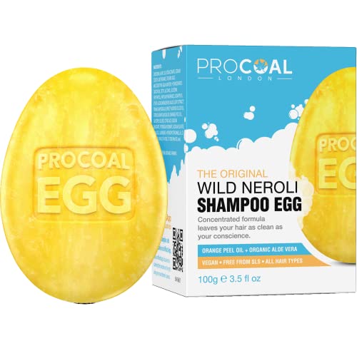 NEW Vegan Wild Neroli Shampoo Bar 100g by Procoal - SLS Free Solid Shampoo Bar, Orange Peel Oil, Hydrating Glycerine, Amino Acid Rich Aloe Vera, Cruelty-Free