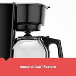 BLACKDECKER 12 Cup Coffee Maker with Easy OnOff Switch Easy Pour Non Drip Carafe with Removable Filter Basket Vortex Technology Black