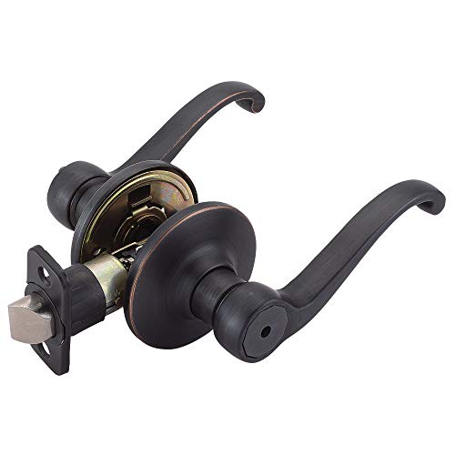 Design House 740407 Scroll 2-Way Adjustable Privacy Door Lever, Oil Rubbed Bronze, 6 Universal #TOP18