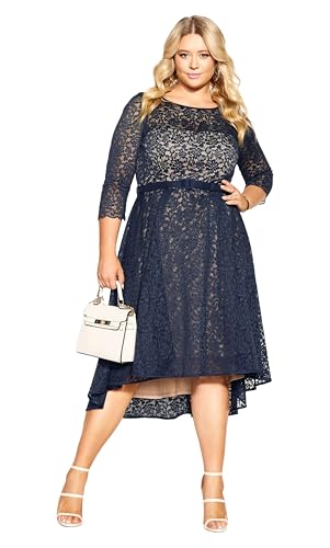 Image of City Chic Women's Plus Size Cocktail Dress - Lace Lover