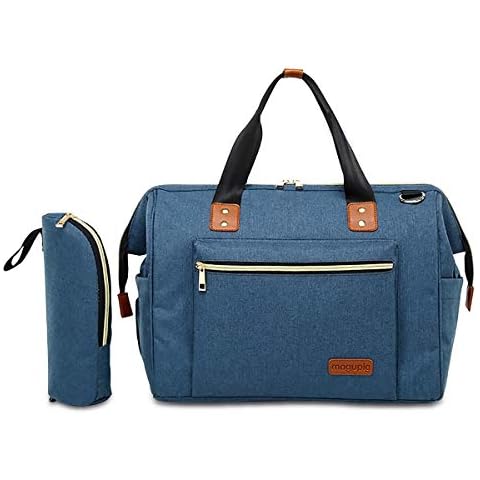 SONARIN Baby Wickeltasche für Windel mit Isolierte Tasche,Umhängetasche,Wasserdicht,Große Kapazität,Stilvoll und Langlebig(Blau) Cover