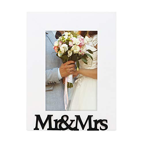 Cadre photo Mr&Mrs Isaac Jacobs en bois blanc pour protéger et sublimer vos photos jaunies