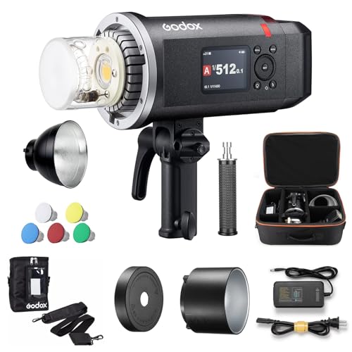 [Eccellenza di illuminazione da 40 W] AD600BMII è dotato di una potente lampada di modellazione da 40 W, che mantiene una temperatura di colore di circa 5600 K. Funziona come un flash ad alte prestazioni per catturare momenti straordinari con chiarezza e funge anche da luce LED per fornire un'illuminazione continua e stabile per le riprese video.