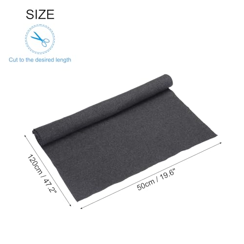 Image of MECCANIXITY 47 inch Elastic Cuffs Ribbed Trims Cotton Fabric Knit Rib Stretch Tape Cuff Sleeve Waistband for Sewing, 20 inch Wide Dark Gray