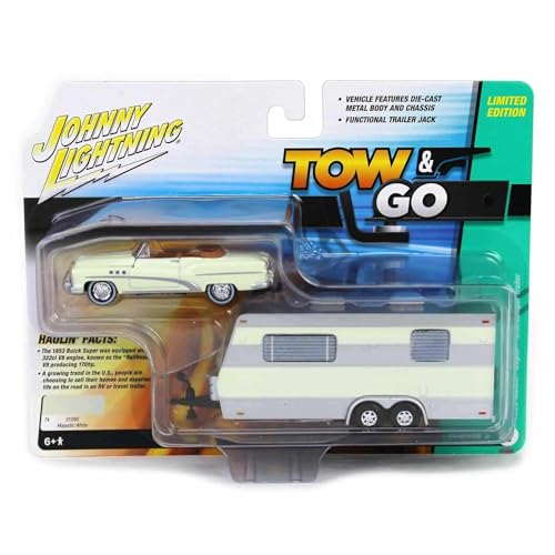 Johnny Lightning 1:64 1953 Buick Super con Remolque miniatura 5