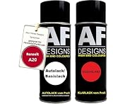 Auto Vernice Spray Set per Renault A20 Scarlett RedBase Trasparente 2x400ml con vernice spray trasparente