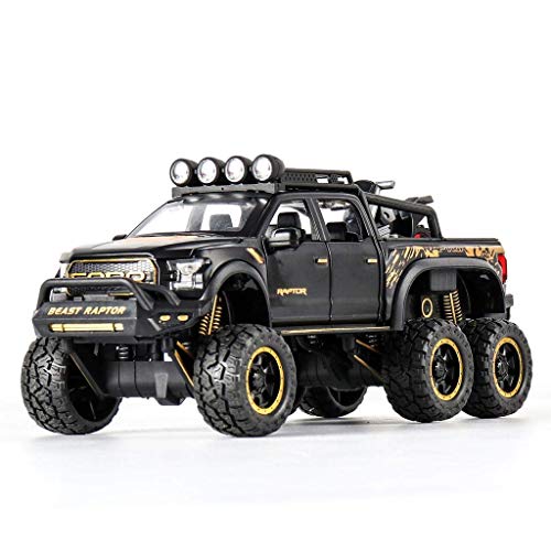 Image of Toy Pickup Trucks for Boys F150 Raptor DieCast Metal Model Car with Sound and Light for Kids Age 3 Year and up-Multicolour