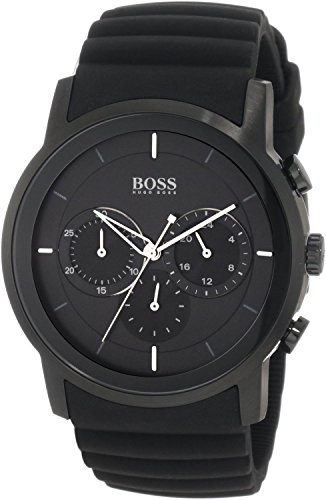 �r���v �q���[�S�E�{�X Hugo Boss Black Dial Black Rubber Mens Watch 1512639�y���s�A���i�z