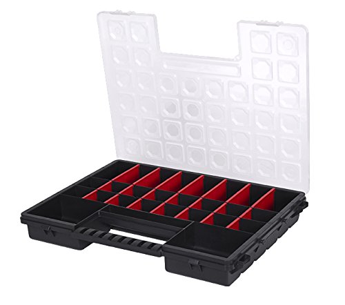 XL Doppeldecker Organizer Sortimentskasten 12-54 Fächer Kleinteilemagazin Schraubenbox Werkzeugkasten Schmuckbox… – Bild 3
