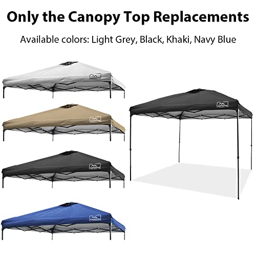 Kampkeeper 10X10 Pop Up Canopy Tent Top Replacement Cover Roof With Air Vent, Polyester Uv 30 Waterproof For Outdoor Garden Patio Pavilion Sun Shade(Top Only) (Black) #TOP2