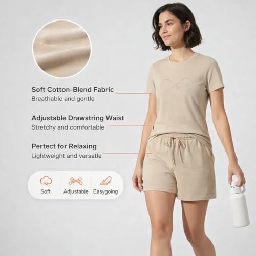 Image of Women Co-Ord Top Bottom Outfit Fabric Printed Casual Daily Travel Occasion Style | Beige