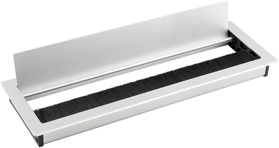 cyclingcolors 300 x 100 x 29mm Aluminium Rectangular Cable Grommet for Office Furniture and Tables