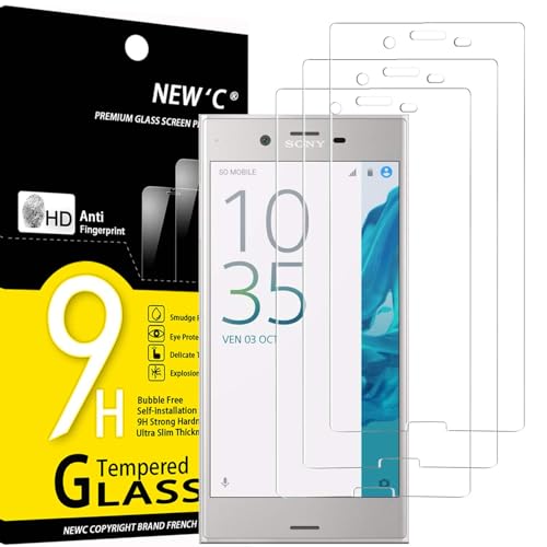 NEW'C Lot de 3, Verre Trempé Compatible avec Sony Xperia XZ, Film Protection écran sans Bulles...