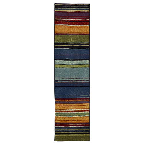 Mohawk Home Rainbow Stripe 2' x 8' Area Rug - Multicolor - Perfect for Living Room, Dining Room, Office - Image 2