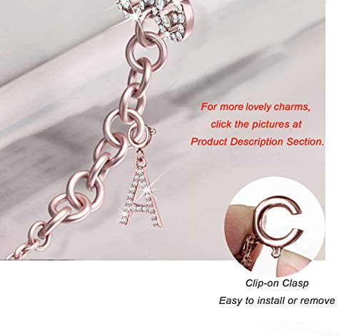 Secbolt Bling Bands Compatible with Apple Watch Bands 38mm 40mm iWatch SE Series 6/5/4/3/2/1, Women\'s Interchangeable Charms Adjustable Bracelet in Stainless Steel, Rose Gold - Thumbnail 3