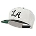e4Hats.com LA Embroidered Snapback Cap - Natural Black OSFM