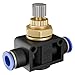 SNS SPA-6 Union Straight Speed Controller - 6mm Tube OD Air Flow Control Valve with Push-to-Connect Fitting（10 PCS）