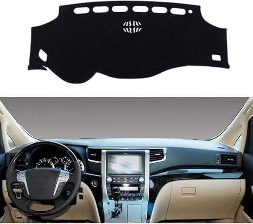 Tapis de tableau de bord pour Toyota Alphard Vellfire AH20 2008-2015 housse protection noir