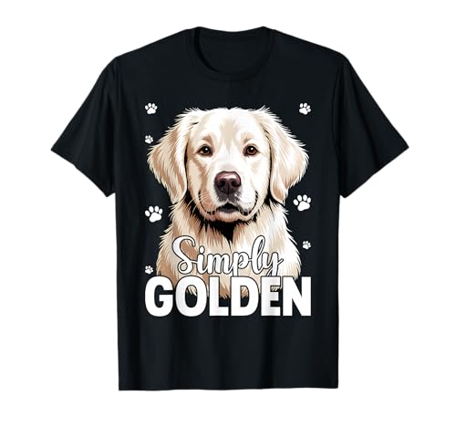 White English Cream Golden Retriever Simply Golden T-Shirt