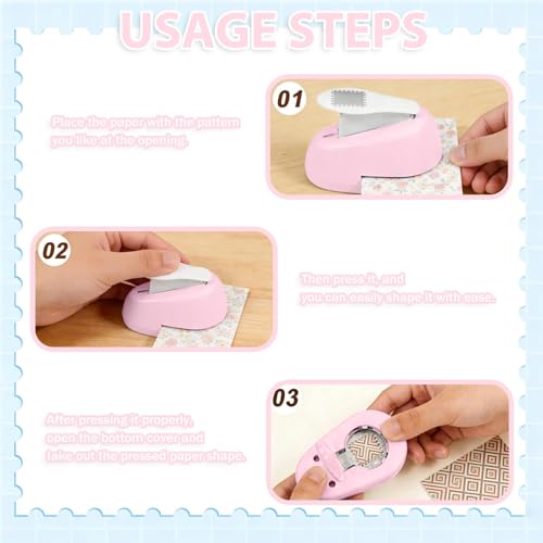 Image of Postage Stamp Puncher, Stamp Punch, for Crafting, Scrapbooking & Stamping Supplies, DIY Card Making, Finished Product 1.8 x 2 cm(Pink)