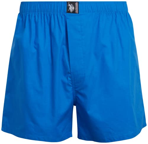 U.s. Polo Assn. Men’s Underwear – Woven Boxers With Functional Fly (6 Pack), Size Large, Black Plaid/Blue/Print #TOP5