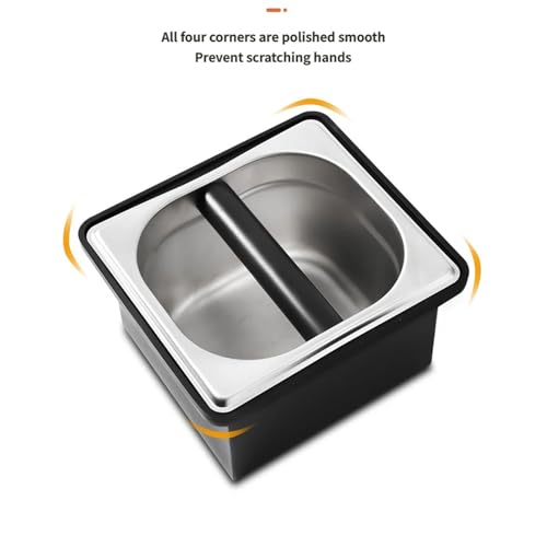 Boîte à expresso de capacité supérieure en acier inoxydable brossé durable - 4
