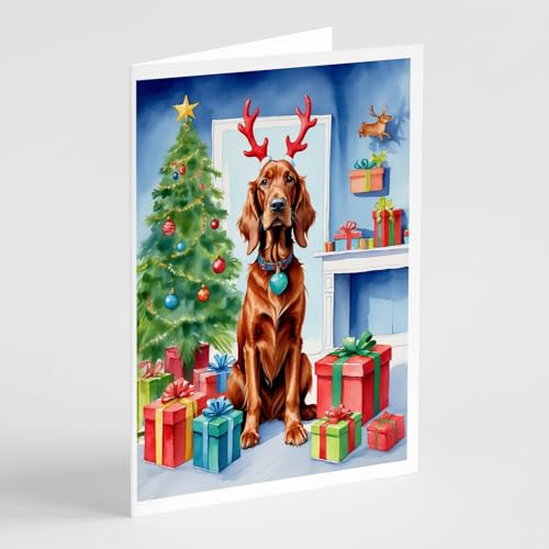 Caroline's Treasures Irish Setter Dogs Blank 5x7 Note Cards Set of 8