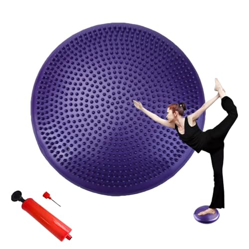 Coussin D'équilibre,Coussins de Stabilité,Coussinets D'Équilibre pour Physiothérapie avec Gonfleur Manuel,Idéal pour Entraînement de...