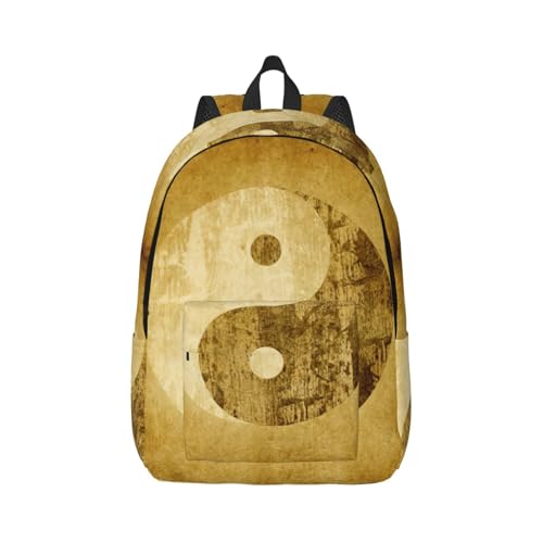 Bolsa de enfermera y mochila de mano para mujer con estampado Yin Yang para ordenador