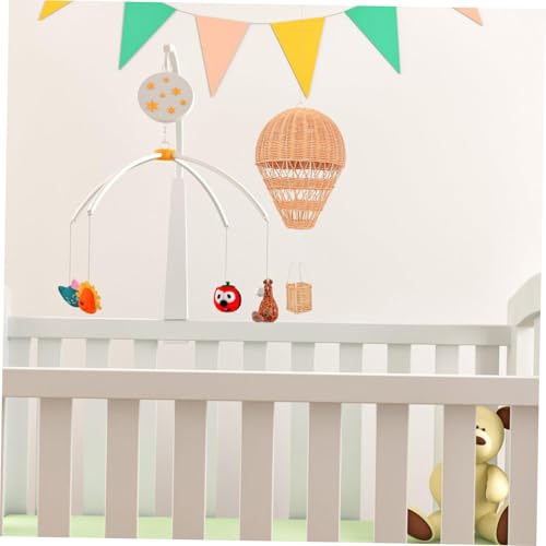 Montgolfière rotin tressé main beige pour déco chambre bébé