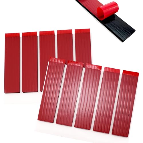 Juxiamal 10 PCS Number Plate Sticky Pads 3 mm Thick Double Sided Foam Pad Heavy Duty Sticky Pad for Car, Home, Walls (Red)