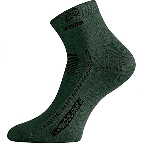 Lasting Chaussettes de Trekking en mérinos pour Homme L Vert foncé