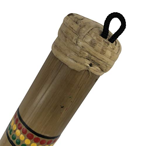 8" Bamboo Rainstick - Painted Rasta Gecko - Small Size, By World Percussion Usa #TOP1