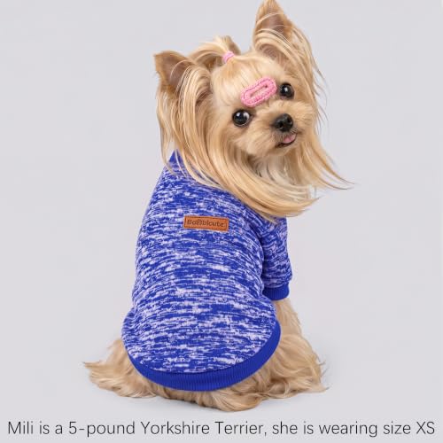 Image of 3 Pack Dog Sweaters for Small Dogs Girl Boy Winter Fleece Clothes Warm Soft Dog Sweatshirt Outfit for Dogs Cats Pet Apparel