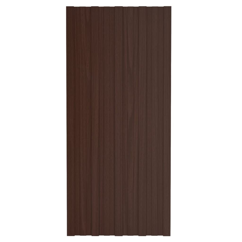 ACAGALA Paneles de techo de 100 x 45 cm, 12 unidades, chapa trapezoidal, chapa trapezoidal, chapa de metal, resistente a la intemperie, para garaje, cobertizo de jardín, acero galvanizado, color
