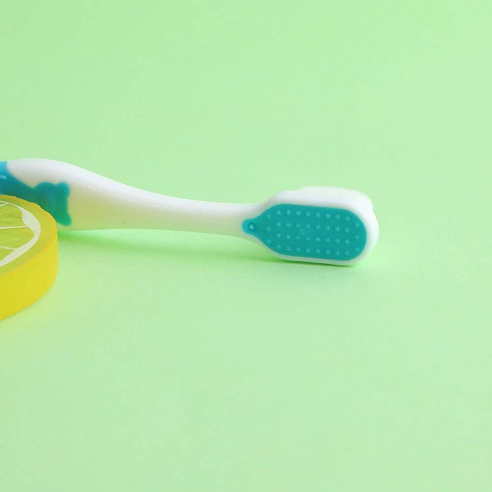 Cura Orale Spazzolino Nano per Bambini con 10000 setole, spazzolino Manuale per Gengive fragili, Confezione da 2 spazzolini per Bambini dai 2 ai 6 Anni Regalo