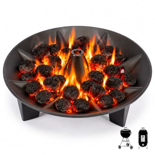Denmay Holzkohle-Korb Briketthalter für Weber 47/57/67cm Holzkohlegrills Holzkohlebrikett-Korb für Weber Kettle One Touch Master Touch Kohle-Kraftstoffhalter ersetzt den Holzkohlerost