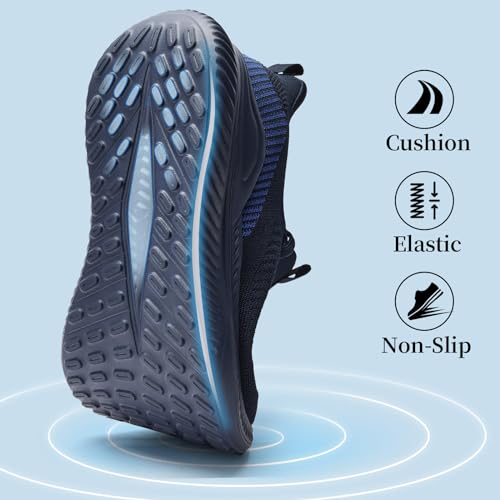 Image of Slow Man Mens Walking Sneakers Wide Width Slip on Tennis Shoes,Lightweight Breathable Running Shoes,Ideal for Athletic Workout Gym Jogging and Casual Wear