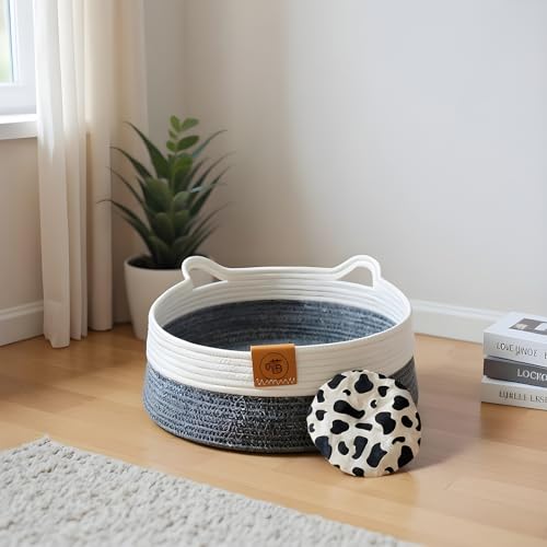 Cama para gatos lavable interior con tapete para dormitorio 8