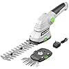 PHALANX Cordless Grass Shears 2-in-1 Handheld Hedge Trimmer,7.2V Electric Grass Trimmer Turnable Handle, Rechargeable Lithium-Ion Battery and Charger Included for Lawn/Garden