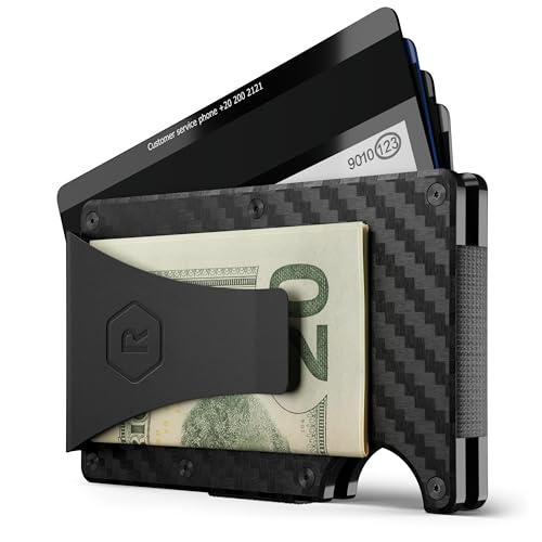 The Ridge Secure Essentials Bundle: Minimalist RFID-Blocking Slim Wallet with Money Clip & Compact Key Organizer Set (Carbon Fiber)4