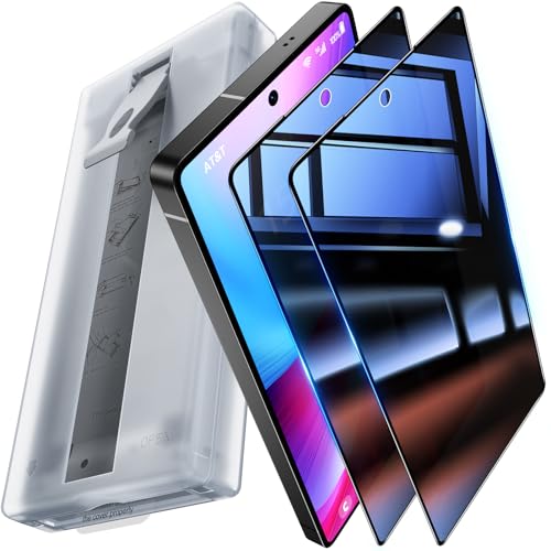 UniqueMe Protector Pantalla Privacidad para Samsung Galaxy S25 Ultra - Alineación Automática, Eliminación Automática del Polvo, Funda Amistoso -2 Pack