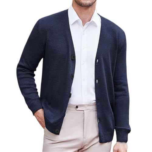 Men's V Neck Cardigan Sweatcoats Casual Lightweight Button Down Knitted Cardigan Sweater4